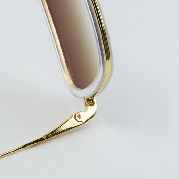 Dita FLIGHT-006-7806-L Sunglasses Crystal/Gold Aviator Frame, Brown Lenses - Picture 10 of 12